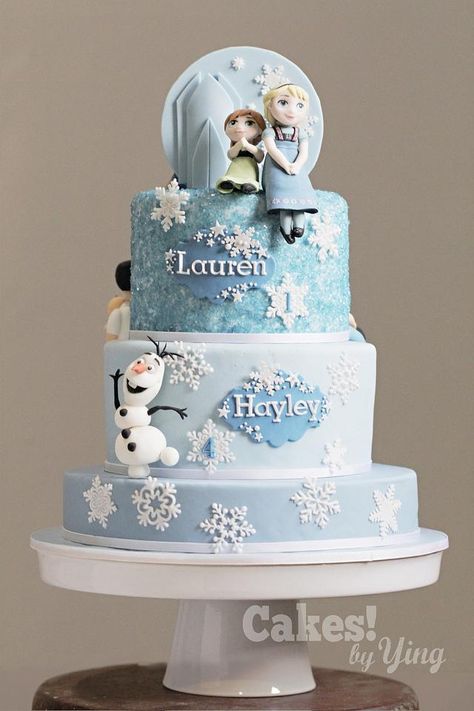 Elsa Birthday Cake, Elsa Anna And Olaf, Frozen Birthday Party Cake, Frozen Themed Birthday Cake, Pastel Frozen, Anna And Olaf, Anna Cake, Olaf Cake, Frozen Theme Cake