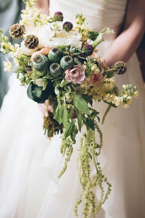 ONE DAY FOR MY GIRLS — The Vintage Round Top Woodland Wedding Bouquet, Forest Fairytale, Bouquet Champetre, Wedding Forest, Fairytale Bridal, Poppy Pods, Enchanted Forest Wedding, Flowers And Greenery, Enchanted Wedding