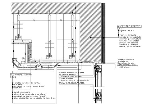 Suspended Ceiling Detail Drawing, False Ceiling Details Drawing, Ceiling Detail Drawing, Suspended Ceiling Design, Section Plan, Ceiling Details, Drawing Details, Interior Cladding, Detail Drawing