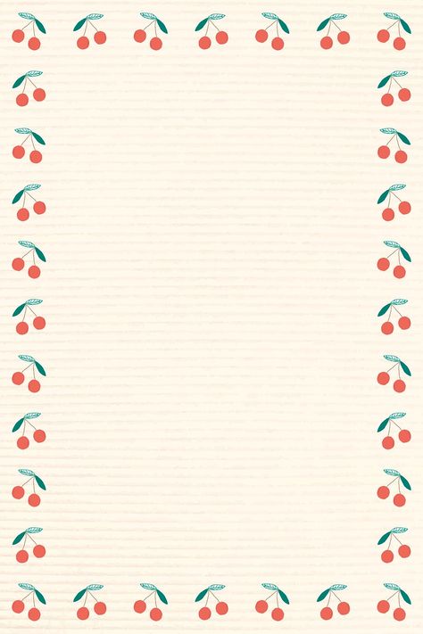 Psd cherry border beige background frame paper texture | free image by rawpixel.com / marinemynt Food Border, Food Frame, Free Paper Texture, Cute Frame, Background Frame, Border Frame, Cherry Blossom Background, Cute Frames, Hanging Picture Frames