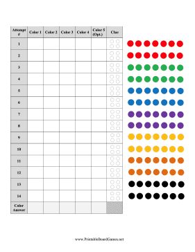 Great as a two-person game, this mastermind board helps you track a four-color code. Instructions are included. This game requires a pencil or a pen. Free to download and print Paper And Pencil Games, Diy Travel Games, Mastermind Game, Pencil Games, Chinese New Year Crafts For Kids, Pen And Paper Games, Code Breaker, Printable Board Games, Maths Games