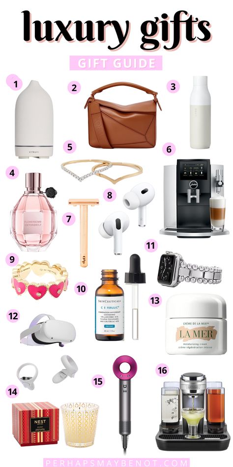 Whether you are holiday shopping or browsing for a birthday gift, this curated list has a host of options to get you started. Here are 30 luxury gifts worth the splurge #gifts #giftguide #birthday #holiday #holidaygifts #holidaygiftguide Birthday Gifts 30 Woman, Designer Gifts For Women, Luxury Gifts For Women Birthday, Luxury Birthday Gifts For Her, Luxury Gift Ideas For Women, Birthday Gifts For Myself, Boujee Gifts For Her, Gifts For 40 Year Old Women, Expensive Gifts For Women