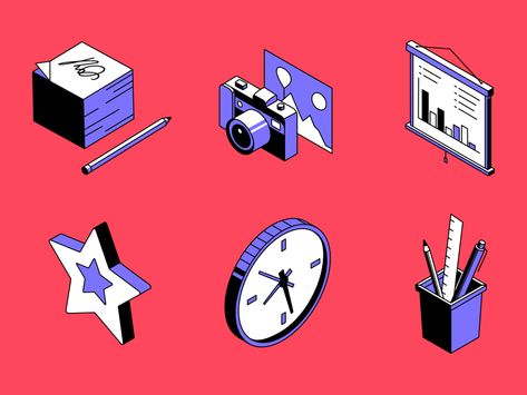 Office isometric icons by Boyko on Dribbble Bento Illustration, Office Isometric, Startup Illustration, Blockchain Design, Business Outline, Isometric Icons, Money Illustration, Office Icon, Icon Design Inspiration