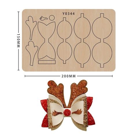 Homemade Bows, Leather Patterns, Leather Tooling Patterns, Christmas Hair Accessories, Bow Template, Bows Diy Ribbon, Diy Bows, Handmade Hair Bows, Bow Pattern