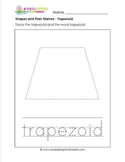 shapes and their names - trapezoid Trapezoid Shape Preschool, Trapezoid Preschool Activities, Trapezoid Worksheet Preschool, Trapezoid Craft Preschool, Science Worksheets For Kindergarten, Reggio Art, Kindergarten Geometry, Red Classroom, Coachella Theme