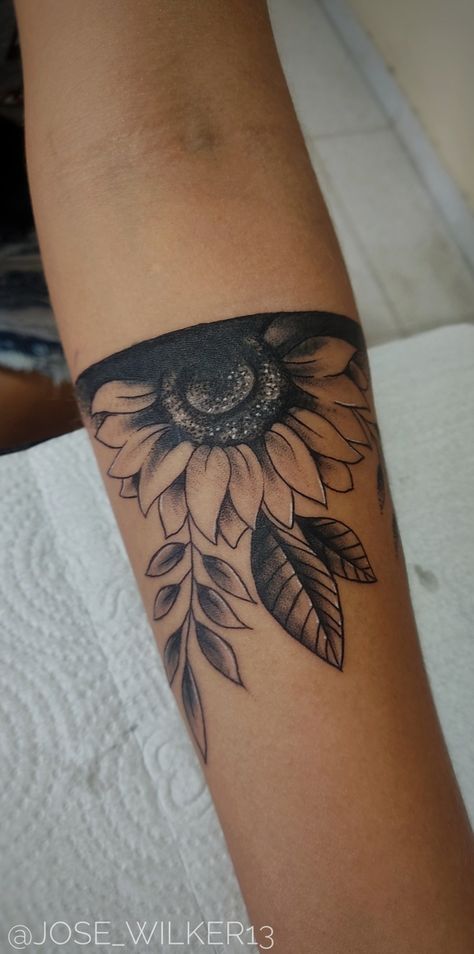 Tattoo Ideas Female Forearm Cover Up, Medium Size Forearm Tattoos For Women, Inner Elbow Cover Up Tattoo, Sunflower Wrist Tattoo Bracelet, Side Arm Cover Up Tattoos For Women, Long Tattoo Cover Up Ideas, Cover Up Tattoos On Ankle, Women’s Tattoo Coverup, Forearm Tattoo Women Inner Coverup