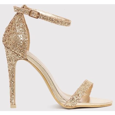 Clover Gold Glitter Strap Heeled Sandals ($20) ❤ liked on Polyvore featuring shoes, sandals, heels, zapatos, yellow, yellow sandals, strap heel sandals, heeled sandals, pointed shoes and strappy sandals Quinceanera Shoes Heels, Sandals Sparkly, Yellow Heeled Sandals, Quinceanera Shoes, Heels Yellow, Gold Glitter Shoes, Bridesmaids Heels, Gold Sparkly Heels, Sandals Strap