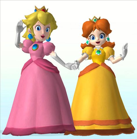 Princess Daisy And Peach, Princess Peach And Daisy, Daisy Cosplay, Daisy And Peach, Three Princesses, Duo Ideas, Peach And Daisy, Mario Princesses, Super Princess Peach