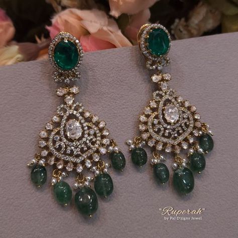 Ruperah Moissanite Polki Earings Jumki Gold, Moissanite Jewellery, Indian Jewelry Earrings, Dancing Drawings, Bridal Jewelry Vintage, Fancy Jewelry Necklace, Polki Earrings, Fancy Jewellery Designs, Indian Jewellery Design Earrings