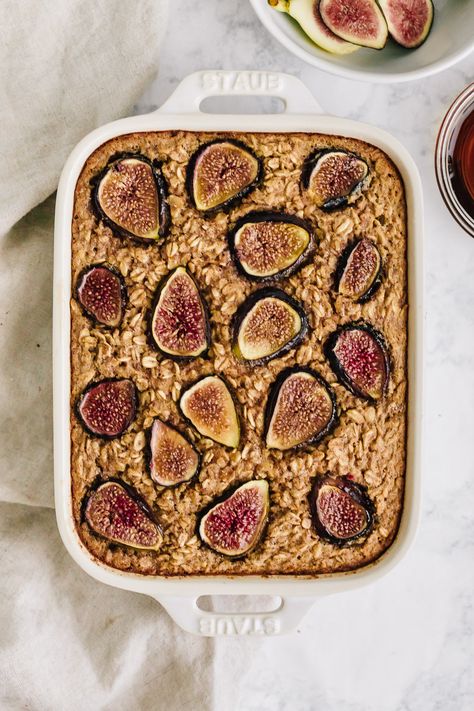 Fig Recipes Healthy, Fresh Fig Recipes, Fig And Goat Cheese, Vegan Baked Oatmeal, Recipes Healthy Easy, Weekend Brunch Recipes, No Bake Oatmeal Bars, Goat Cheese Appetizer, Breakfast Oatmeal Recipes