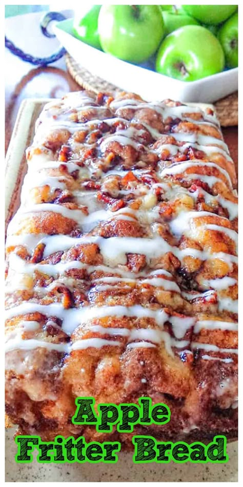 Awesome Country Apple Fritter Bread Country Apple Fritter Bread, Gluten Free Apple Recipes, Apple Recipes Healthy, Apple Cinnamon Bread, Apple Fritter Bread, Apple Recipes Easy, Cake Loaf, Apple Recipe, Pinterest Food