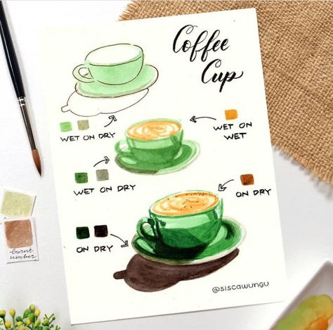 Artist Hue, Watercolor Painting Ideas, Watercolor Food Illustration, Beautiful Dawn, Food Art Painting, Fun Watercolor, Learn Watercolor Painting, Step By Step Watercolor, Watercolor Tips