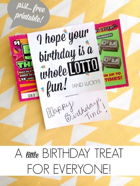 A sweet little birthday gift for anyone! + 101 DIY birthday gift printables! Lottery Ticket Gift, Free Printable Crafts, Lottery Ticket, Printables Free Kids, Diy Gifts For Friends, Birthday Cards Diy, Printable Crafts, Money Gift, Diy Birthday Gifts