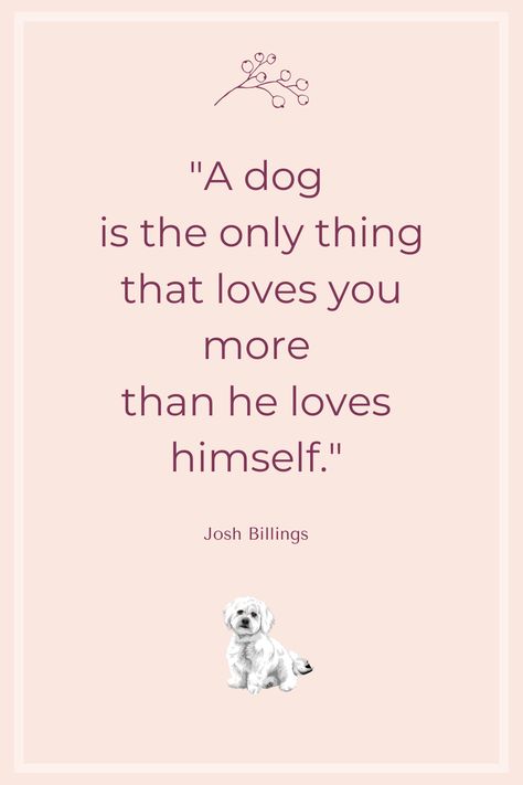 Dog Quote by Josh Billings for all dog lovers. Quotes About Loving Dogs, Dog Soulmate Quotes, Dog Quotes Love Meaningful, Dog Quotes Love Meaningful Short, If Love Could Have Saved You Quote Dog, Me And My Dog Quotes Unconditional Love, Dog Quotes Love, Tough Day, Dog Quotes