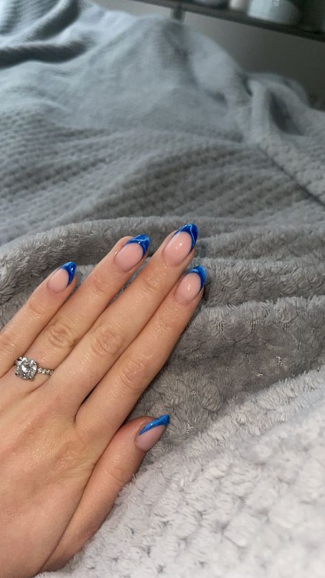 Navy And Chrome Nails, Sparkly Chrome Nails, Navy Chrome Nails, Nails Acrylic Chrome, Blue Nails Acrylic, Chrome Nails Designs, Chrome Nails, Nails Designs, Nails Acrylic