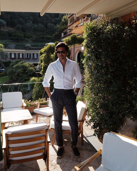 Christian Sieber on Instagram: “Portofino, July 2020” Christian Sieber, Italian Men Style, Rome Outfits, Italian Mens Fashion, Work Apparel, Italian Summer Outfits, Gentleman Aesthetic, Aesthetic Outfits Men, Classy Outfits Men