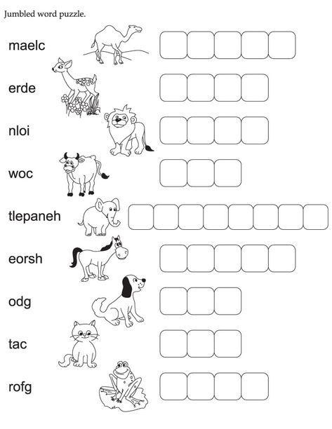 Jumbled word puzzle | Download Free Jumbled word puzzle for kids | Best Coloring Pages Jumbled Words Worksheets, Animal Games For Kids, Jumble Word Puzzle, Words Worksheets For Kindergarten, Word Puzzles For Kids, Jumbled Words, Worksheets For Class 1, English Grammar For Kids, English Worksheets For Kindergarten