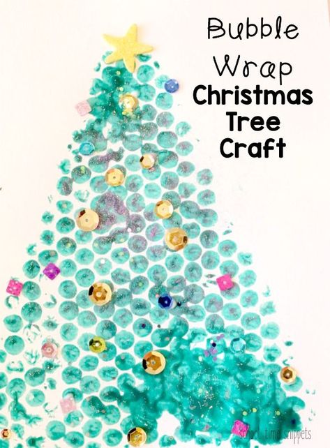 Make this simple Christmas craft for kids this holiday season using bubble wrap. This Christmas Tree Bubble Wrap Painting Activity will surely delight kids of all ages! Tree Craft For Preschool, Bubble Wrap Painting, Bubble Wrap Crafts, December Preschool, Recycled Bottle Crafts, Bubble Wrap Art, Craft For Preschool, Nursery Painting, Christmas Tree Craft