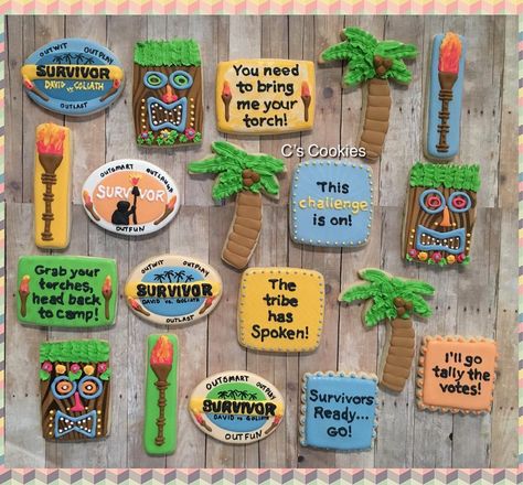 Survivor Theme Party, Survivor Birthday Party, Survivor Party Ideas, Survivor Theme, Survivor Idea, Survivor Tv Show, Survivor Show, Teacher Appreciation Themes, Survivor Tv