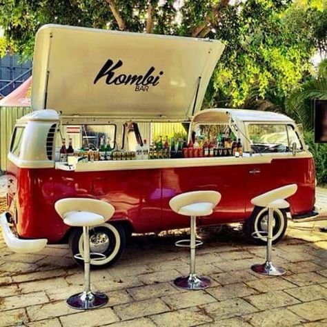 Kombi Food Truck, Mobile Cocktail Bar, Pizza Food Truck, Wine Cart, Coffee Trailer, Coffee Van, Mobile Food Cart, Food Truck Business, Food Cart Design