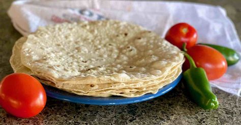 Authentic Large Flour Tortilla Recipe - Traveling In My Kitchen Best Burrito, Recipes With Flour Tortillas, Boiled Chicken Breast, Homemade Flour Tortillas, Boricua Recipes, Flour Tortilla, Tortilla Recipe, Mexican Foods, Homemade Tortillas