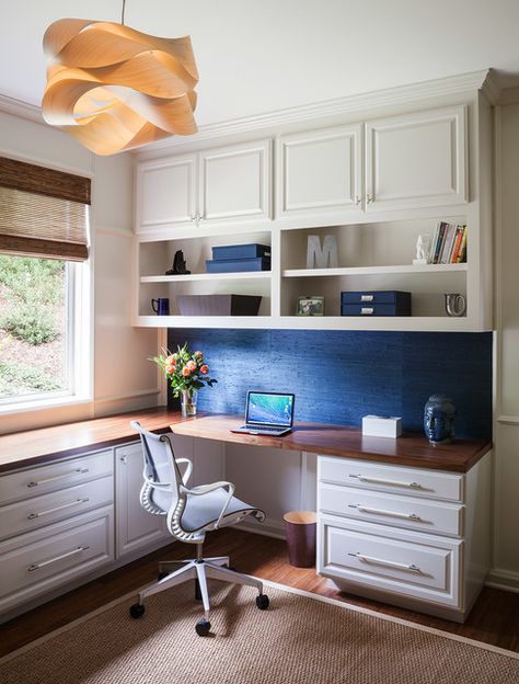 Home Office Blue, Ikea Home Office, Cheap Office Furniture, Office Blue, Home Office Closet, Study Corner, Office Remodel, Small Home Offices, Cabinet Ideas