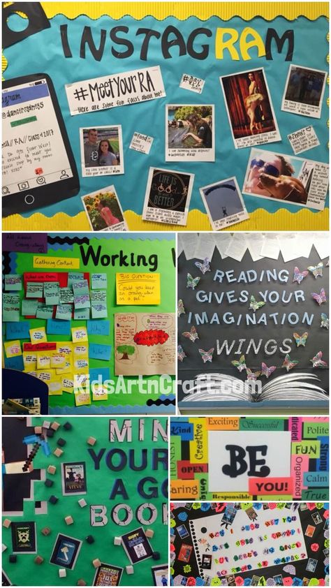 Library Bulletin Boards and Display Ideas - Kids Art & Craft Work Bulletin Boards, Diy Bulletin Board, Interactive Bulletin Boards, Reading Boards, Working Wall, Bulletin Board Design, Minecraft Theme, Library Bulletin Boards, Give Directions