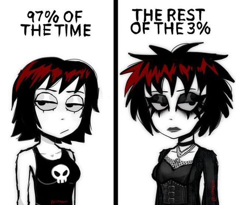 Goth Humor, Sarah Andersen, Goth Memes, Relatable Comics, Funny And Relatable, Goth Subculture, Emo Art, Foxtrot, Goth Aesthetic