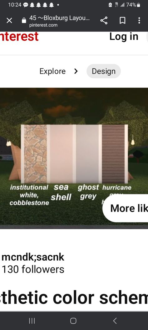 Roof And Wall Color Combination Bloxburg, Bloxburg Town Color Schemes, Bloxburg Rooftop Colors, Bloxburg Color Schemes Exterior, Bloxburg House Color Schemes, Bloxburg Color Schemes, Dark Exterior House Colors, Exterior House Colors Bloxburg, Dark Exterior House