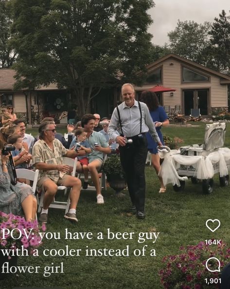 Beer Man At Wedding, Flower Girl, Beer, Couple Photos