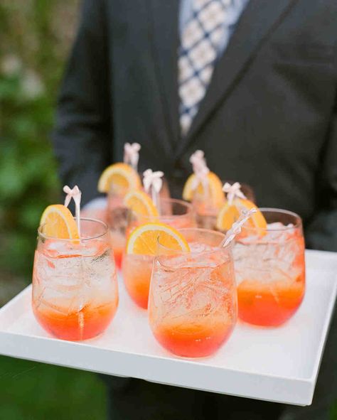 colleen stephen newport wedding orange cocktails - Belle Mer Newport, RI Colorful, Flower-Filled Wedding featured on Martha Stewart Weddings! Photography : KT Merry, Allie Levine Event, Uniquely Chic Vintage Rentals, #newportwedding #RIwedding #colorfulwedding #weddingideas Signature Cocktail Ideas, Cocktail Hour Decor, Cider Bar, Signature Cocktails Wedding, Cocktail Ideas, Rustic Modern Wedding, Nature Inspired Wedding, Signature Cocktails, Rustic Fall Wedding