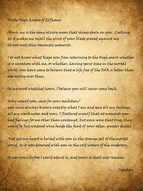 Cardan’s letter for Jude - The Folk of the Air) Cardan’s Letters, Cardenas Letters To Jude, Cardan’s Letters To Jude In Order, Cardens Letters To Jude, Cardans Letters To Jude In Order, Cardan Letters To Jude, Cardans Letters To Jude, The Folk Of The Air, Jude Duarte