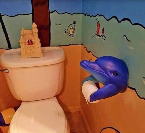 Staring Into Your Soul, Funny Dolphin, Themed Bathroom, Medieval Knight, Kids Bathroom, Baby Play, Kids' Bathroom, Novelty Gifts, Dream Room