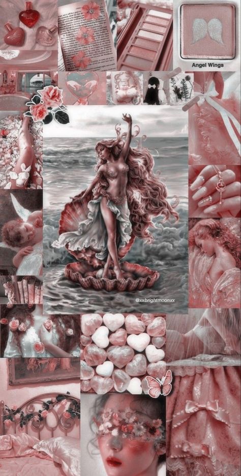 Aphrodite Lockscreen, Aphrodite Aesthetic Wallpaper, Aphrodite Wallpaper, Aphrodite Aesthetic, Aphrodite Goddess, Picsart Edits, Greek Gods And Goddesses, Disney Collage, Mermaid Aesthetic