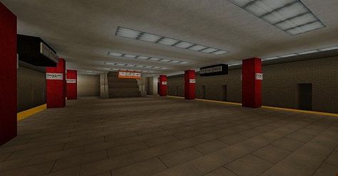 http://www.planetminecraft.com/project/authentic-new-york-subway-station/ Minecraft Subway Station Ideas, Minecraft Subway Station, Minecraft Subway, New York Subway Station, Mc Interior, Minecraft Skyscraper, Cool Minecraft Builds, Things To Build In Minecraft, Minecraft Kingdom