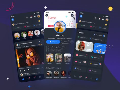 This is a complete XD redesign of the Facebook mobile app using a dark mode. It’s got buttons and boxes with rounded corners which are really pleasing to the eyes. This nice little freebie kindly shared by Mauricio Lopez. Great work! File Info: Available Format: Xd file Category: Movile App License: Free for personal projects […] More The post Facebook App XD Redesign Dark Mode Concept appeared first on Xd File. Facebook Redesign, Best App Design, Social App Design, App Development Design, Hotel Booking App, Android App Design, Android Design, Movie App, Gui Design