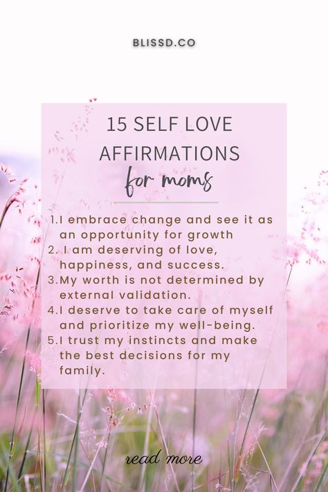 There's power in affirmations! The key to making them work is to choose affirmations that you resonate with to truly allow them to absorb into your subconscious. Tap to read our 15 self-love affirmations for moms and women.   Positive Affirmations | Daily Affirmations | Self Love Affirmations | Affirmations for Women | Affirmations for Moms Mom Affirmations, Women Affirmations, Family Gratitude, When You Believe, Affirmations For Women, Embrace Change, Self Love Affirmations, Eye Roll, Negative Self Talk