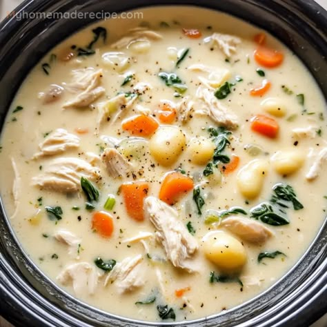 Pound Cake Cream Cheese, Gnocchi And Chicken, Savory Carrots, Broccoli Salad Recipes, Easy Cauliflower Soup, Chicken Gnocchi Soup Recipe, Gnocchi Recipes Soup, Beef Soup Recipes, Easy Slow Cooker Chicken