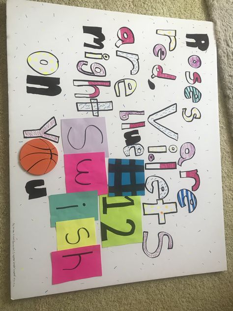 Basketball poster for best friend Volleyball Poster Ideas For Best Friend, Basketball Fan Signs Posters, Poster Boards For Basketball Games, Basketball Support Posters, Homemade Basketball Posters, Volleyball Fan Posters, Posters For Basketball Games Ideas, Funny Basketball Posters High Schools, Sports Signs For Games Basketball