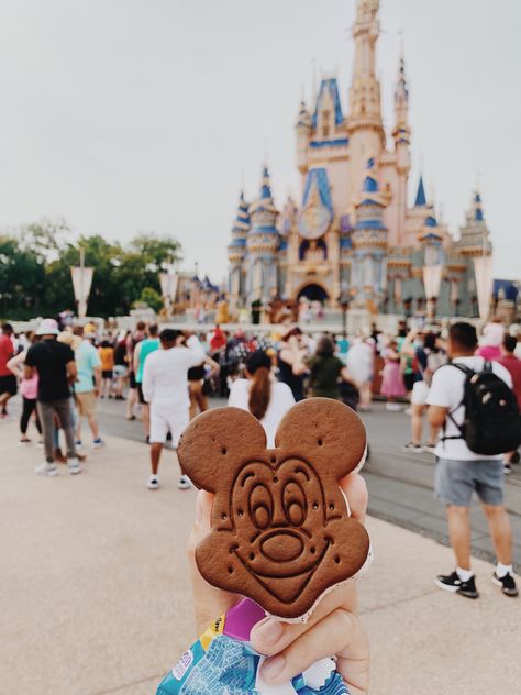 Mickey mouse ice cream at dinsey world Magic Kingdom. Disney Magic Kingdom Aesthetic, Magic Kingdom Aesthetic, Disney Magic Kingdom Food, Mickey Snacks, Disneyworld 2023, Disney World Aesthetic Food, Disneyland Foods, Disney World Magic Kingdom Aesthetic, Food At Magic Kingdom