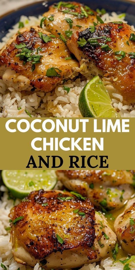 #BEAUTY, #RELATIONSHIPS #Fashion #Animals #Outfits #Winter Outfits #Animals Lime Chicken And Rice, Coconut Lime Chicken, Favorite Recipes Dinner, Chicken And Rice, Lime Chicken, Health Dinner Recipes, Coconut Lime, Chicken Dishes Recipes, Chicken Dinner Recipes