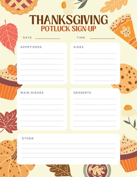 20 Free Printable Thanksgiving Potluck Sign Up Sheet - The Joy of Gifts Thanksgiving Potluck Checklist, Friendsgiving Potluck Sign Up Sheet, Free Potluck Sign Up Sheet, Thanksgiving Sign Up Sheet, Pot Luck Sign Up Sheet Free Printable, Potluck Sign Up Sheet Printable Free, Potluck List Template, Thanksgiving Potluck Sign Up Sheet, Potluck Themes