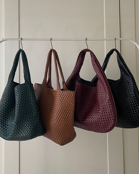 PERFECT FALL HANDBAGS FALL OUTFIT INSPO FALL PURSES BURGUNDY BAG EMERALD BAG WOVEN PURSE Burgundy Weave, Burgundy Purse, Woven Purse, Burgundy Bag, Travel Handbag, Dumpling Bag, Fall Handbags, Maroon Leather, Travel Handbags