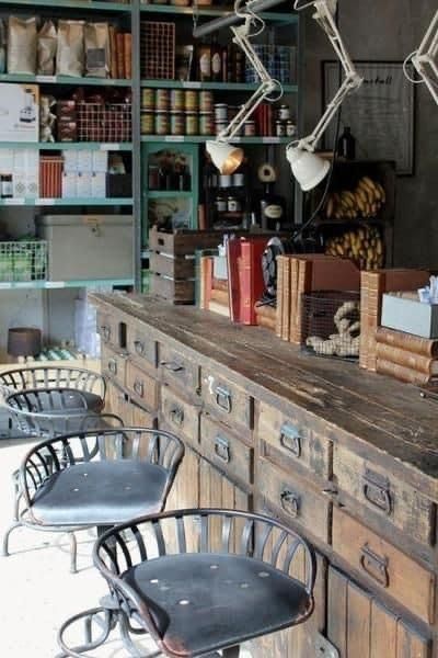 Concrete Benchtop, Freestanding Sink, Industrial Drawers, Urban Industrial Decor, Industrial Style Home, Vintage Industrial Design, Industrial Style Decor, Cutlery Storage, Vintage Industrial Decor