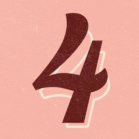 Number four sign symbol icon transparent psd | free image by rawpixel.com / jingpixar 4 Number Design Fonts, Numeros Aesthetic, Maroon Color Background, Enneagram 4w5, Cursive Numbers, 70s Font, Number Icons, Icon Transparent, February Wallpaper