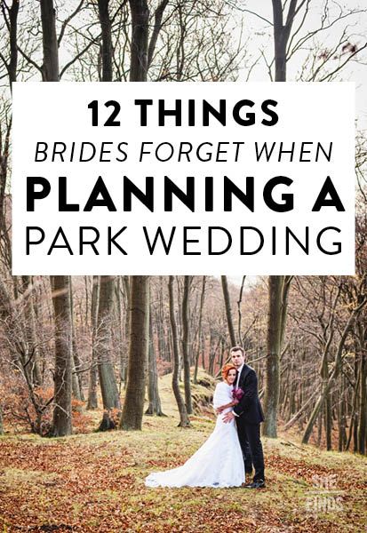 12 things brides forget when planning a park wedding Park Wedding Decorations, Pavilion Wedding Reception, Park Wedding Reception, Park Wedding Ceremony, Campground Wedding, Wedding Day Tips, Pavilion Wedding, Picnic Wedding, Courthouse Wedding