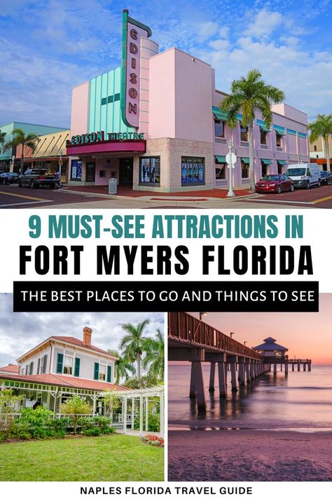 9 Must-See Attractions in Fort Myers, the City of Palms - Planning to travel to Fort Myers, Florida? Here are the top Fort Myers attractions to add to your Southwest Florida itinerary! | Florida travel | things to do in Fort Myers | things to do in Florida | Fort Myers Florida | Fort Myers beach | Florida vacation | Florida attractions | attractions in Florida | what to do in Fort Myers | USA travel | places to go in Florida | things to see in Fort Myers | #FortMyers #Florida Ft Myers Florida Things To Do, Fort Myers Florida Things To Do In, Fort Myers Beach Florida, Florida Keys Beaches, Florida Keys Road Trip, Fort Myers Florida, Florida Travel Guide, Everglades Florida, Miami Beach Florida