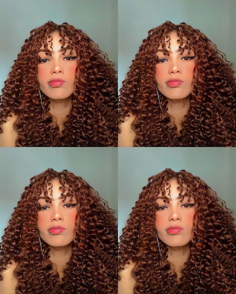 Types Of Hair Brushes, Long To Short Haircut, Hair Stail, Dyed Curly Hair, Highlights Curly Hair, Brown Curls, Big Curly Hair, Ginger Hair Color, Balayage Hair Dark