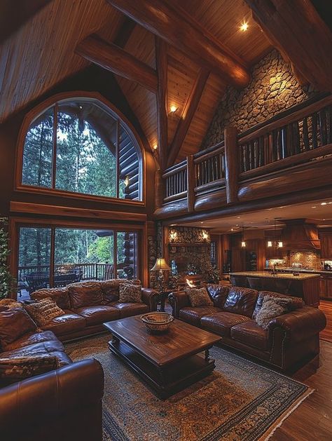 Attractive Log Cabins Huge Log Cabin Homes, Beautiful Log Cabins, Mansion Cabin, Log Cabin Houses, Log Cabin Homes Interior, Log Mansion, Log Cabin Mansions, Cabin Luxury, Log Cabin Living Room