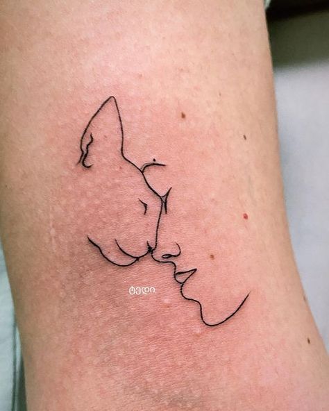 Cat Nose And Whiskers Tattoo, Cat Print Tattoo Ideas, Tattoos For My Cat, Cat Side Profile Tattoo, Tattoo For Lost Cat, Cat And Human Tattoo, Tattoos To Remember Your Cat, Cat And Owner Tattoo, Memorial Tattoo For Cat